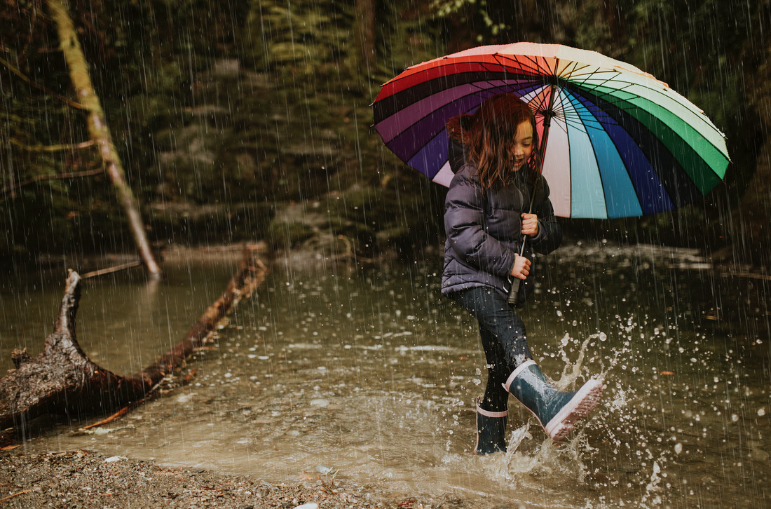 the science of rain and joy, why rain makes us feel happier, kids enjoying in rain